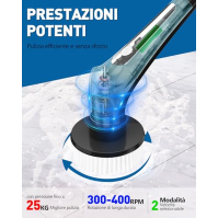 Rotační čisticí kartáč, IPX8 vodotěsný Nastavitelný Elektrický bezdrátový čisticí kartáč Homtronics, Rotační domácí čisticí